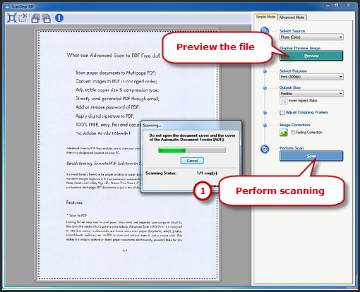 Perform Scanning